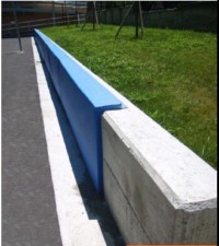 Protezione muraria a L; spessore cm 2                      